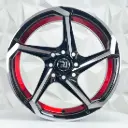 RIN 15X7 4-100/114.3 R1 SPORT 2023 BLACK MACHINE RED UNDERCUT* ET0 CB73.1 