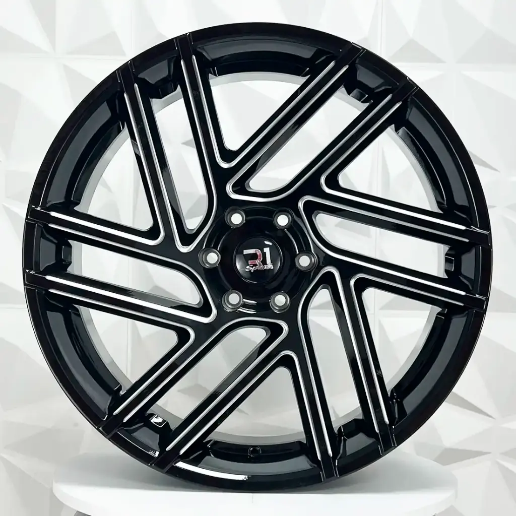 RIN 24X10 6-139.7 R1 SPORT FF2076 BLACK MILLING ET15 CB78.1