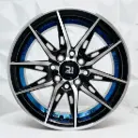 RIN 14X5.5 4-100/114.3 R1 SPORT 5442 BLACK MACHINE FACE BLUE LINE ET25 CB73.1