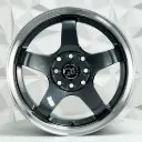 RIN 15X8 4-100/114.3 R1 SPORT 5958R GUNMETAL MACHINE LIP ET25 CB73.1