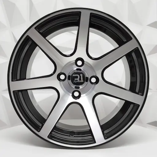 [147555] RIN 14X7 4-100 R1 SPORT 6093 BLACK MACHINE FACE ET0 CB73.1
